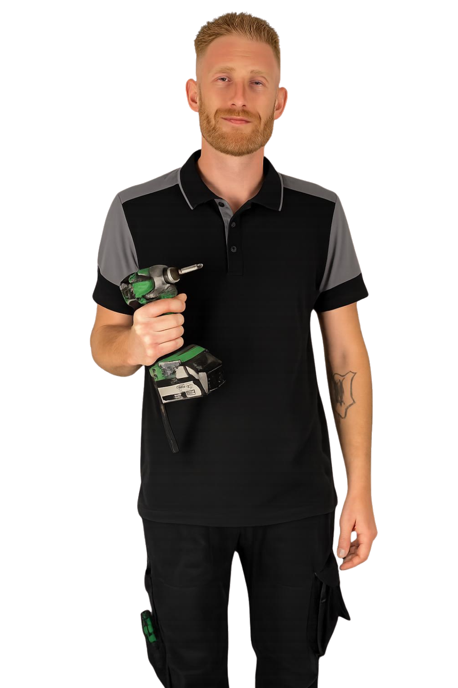 Peter met een accuschroevendraaier
